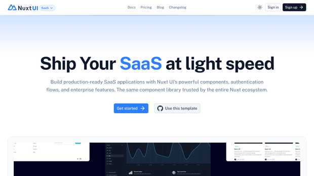 Template SaaS screenshot